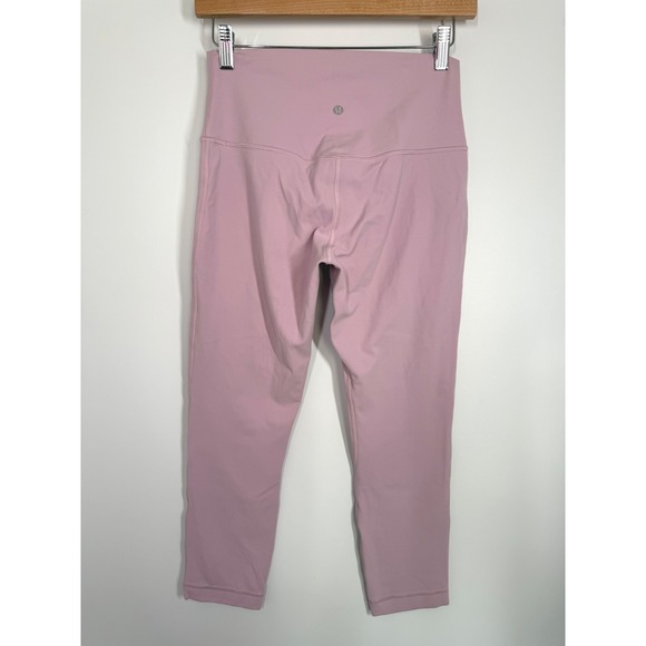 Lululemon Align High Rise Crop 23" Leggings Dusty Rose Blush Pink Sz 8 Run Yoga - Picture 7 of 12
